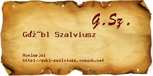 Göbl Szalviusz névjegykártya